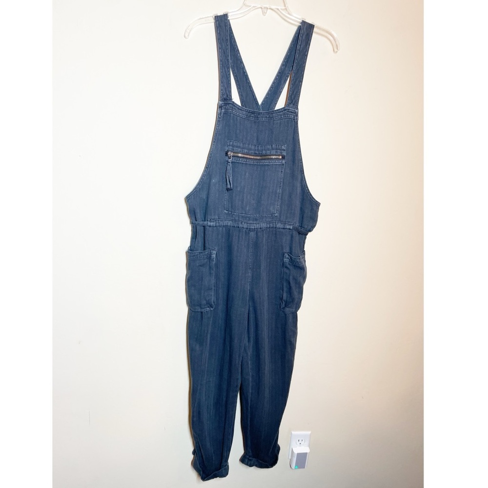 Free People Blue Denim Overalls